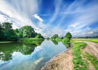 Image showing Silent blue river