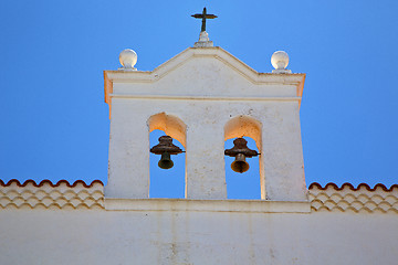 Image showing  the old terrace church bell tower  