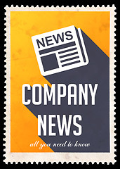 Image showing Company News on Yellow in Flat Design.