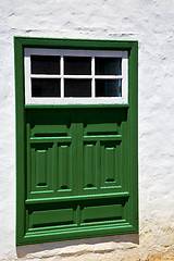 Image showing lanzarote abstract     green in the white spain