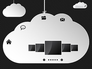 Image showing Cloud networking inspired website template design