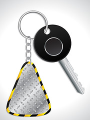 Image showing Key with metallic keyholder