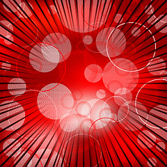 Image showing Abstract red background design with bursting rays