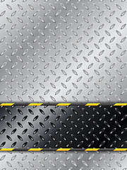 Image showing Customizable industrial background design with metallic plate