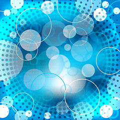 Image showing Abstract blue background design with shapes