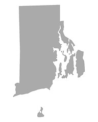 Image showing Map of Rhode Island