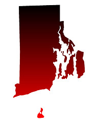 Image showing Map of Rhode Island