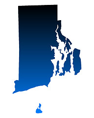 Image showing Map of Rhode Island