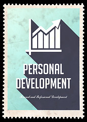 Image showing Personal Development on Blue in Flat Design.