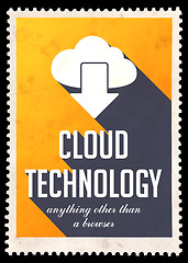 Image showing Cloud Technology on Yellow in Flat Design.