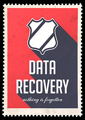 Image showing Data Recovery on Red in Flat Design.