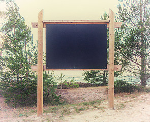 Image showing Blank Billboard on the beach
