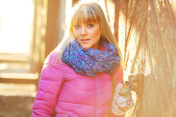 Image showing Blonde on the street of old city