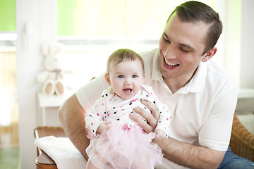 Image showing Father and his baby dauther