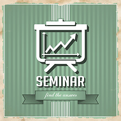 Image showing Seminar Concept on Green in Flat Design.