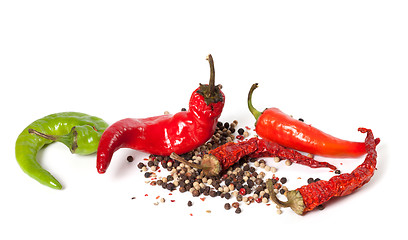 Image showing Various of hot peppers 