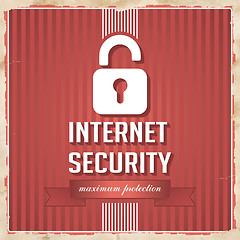Image showing Internet Security Concept in Flat Design.