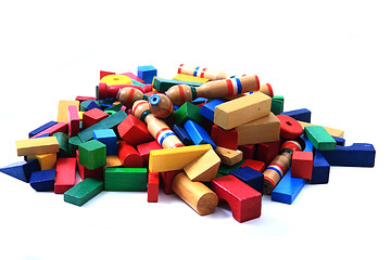 Image showing wooden bricks(toys)