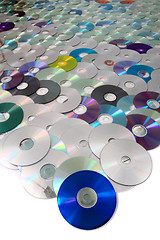 Image showing CD and DVD data background