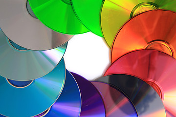 Image showing color(rainbow)  CD and DVD media