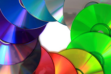 Image showing color(rainbow)  CD and DVD media