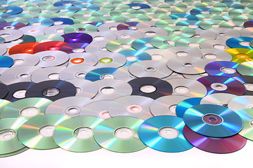 Image showing CD and DVD data background