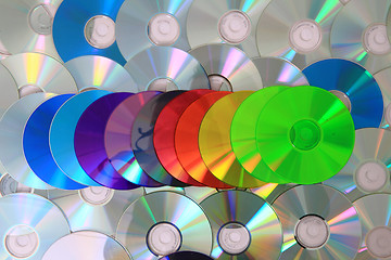 Image showing CD and DVD data background