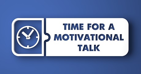 Image showing Time for Motivational Talk in Flat Design Style.