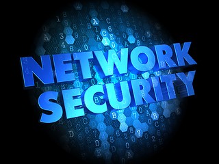 Image showing Network Security on Dark Digital Background.