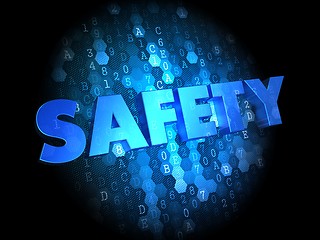 Image showing Safety on Dark Digital Background.