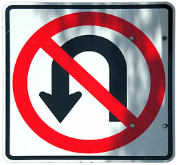 Image showing No U-Turn graphic