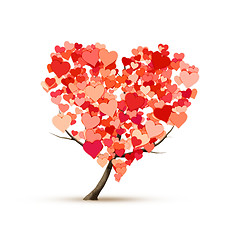 Image showing heart shape tree