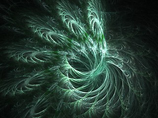 Image showing Green floral abstract