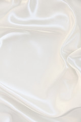 Image showing Smooth elegant white silk as wedding background 