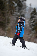 Image showing Little skier