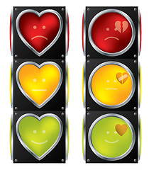 Image showing Love traffic lights 