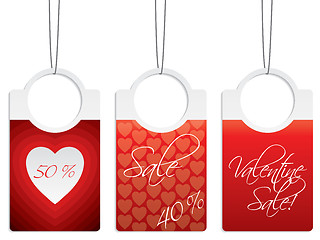 Image showing Valentine day sale labels