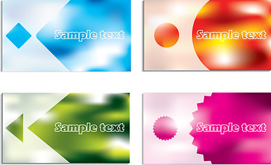 Image showing Abstract business cards with vivid colors