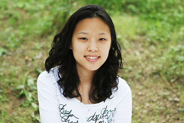 Image showing Asian woman at the park