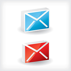 Image showing 3d email icons