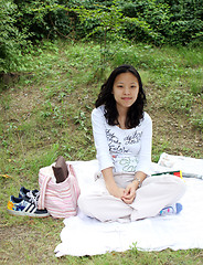 Image showing Korean girl at the park