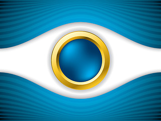 Image showing Abstract eye with gold ring