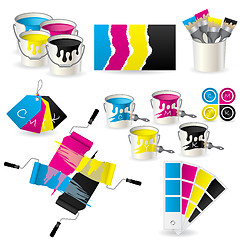 Image showing CMYK coloring set 