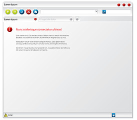 Image showing Web browser with error page 