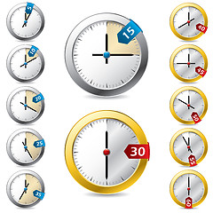 Image showing Set of vector timer design