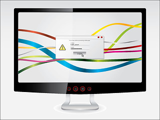 Image showing Dsiplay monitor with login screen