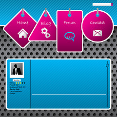 Image showing Website template design with dotted background