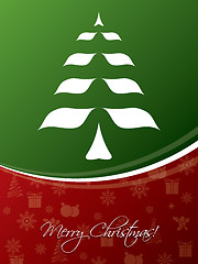 Image showing Red & green christmas greeting card design