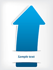 Image showing Brochure design with blue arrow