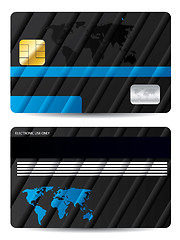 Image showing Striped bank card design